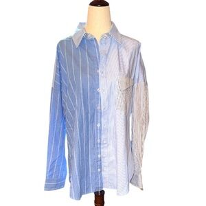 Finley Blue and White Button Down Shirt